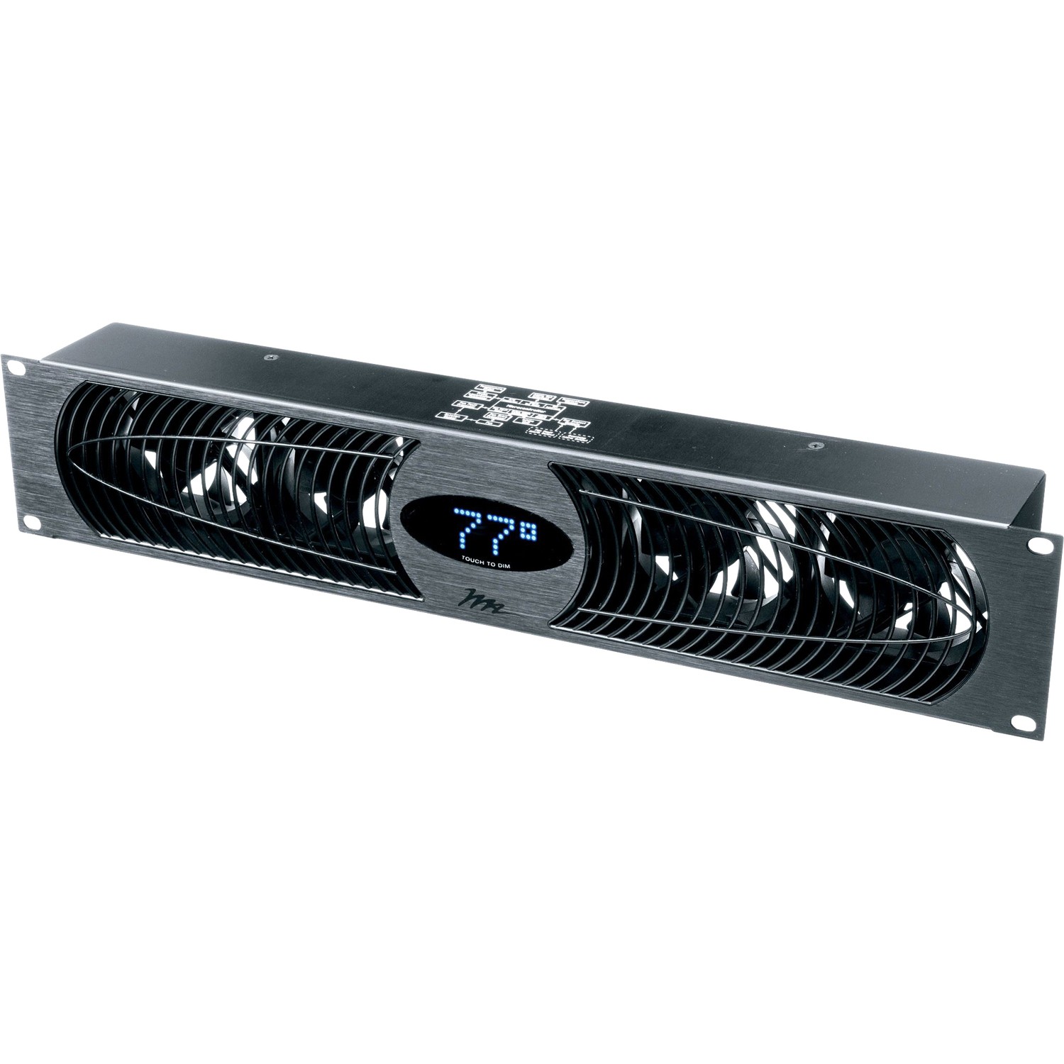 Middle Atlantic 100 CFM Fan Panel with Display - 27dB - Anodized
