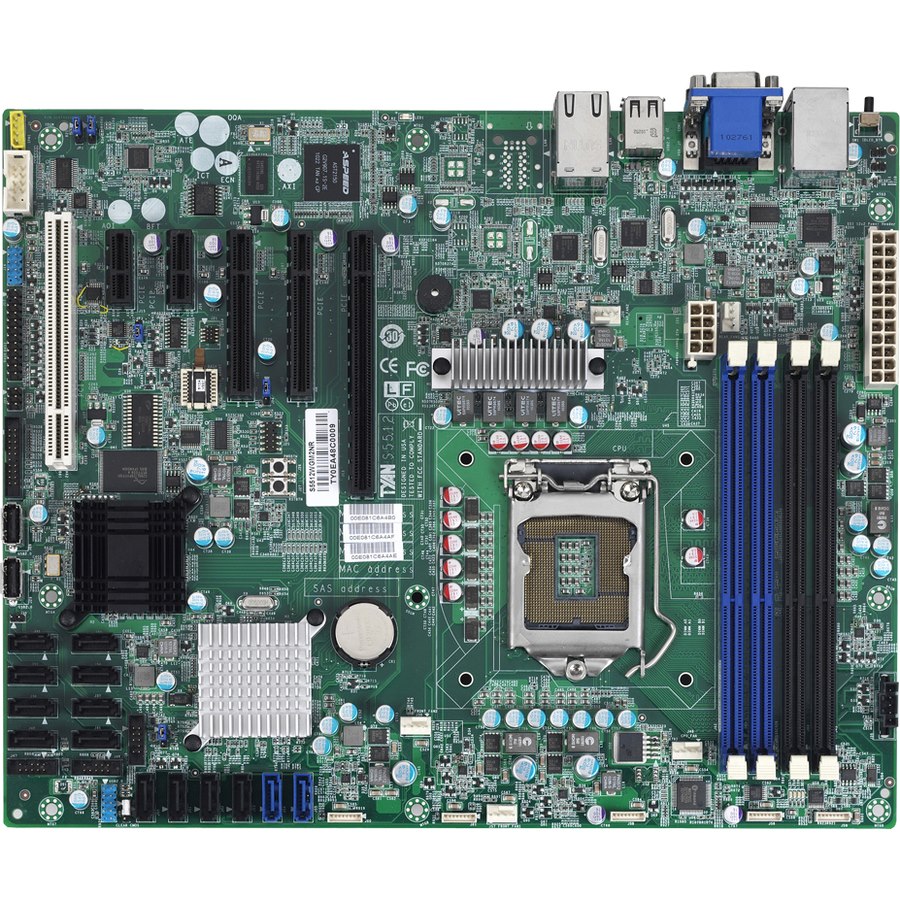 Tyan S5512 Server Motherboard - Intel C204 Chipset - Socket H2 LGA-1155 - ATX