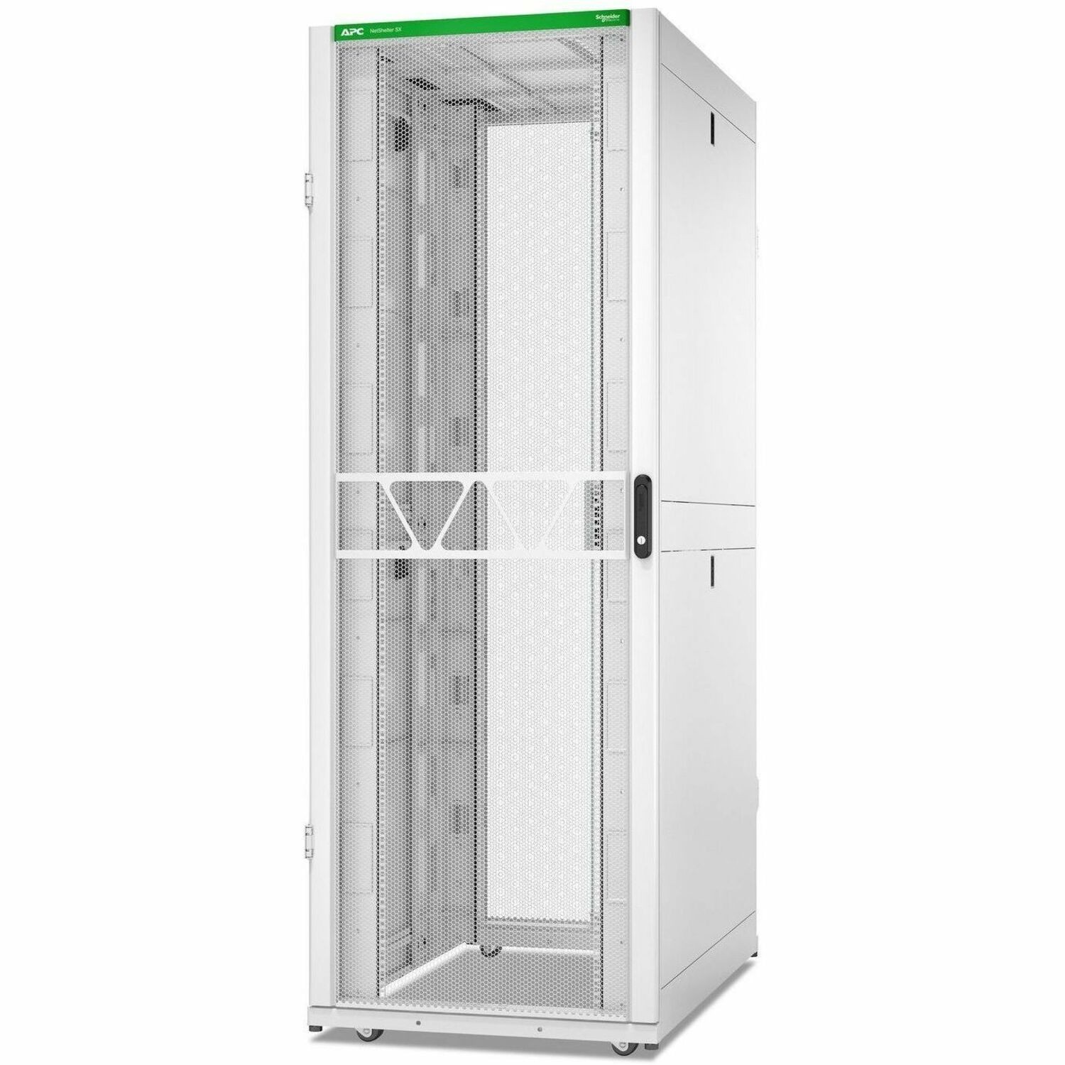 APC NetShelter SX Server Rack Gen 2, 45U, 2124H x 750W x 1200D mm, w/ Sides, White [TAA]