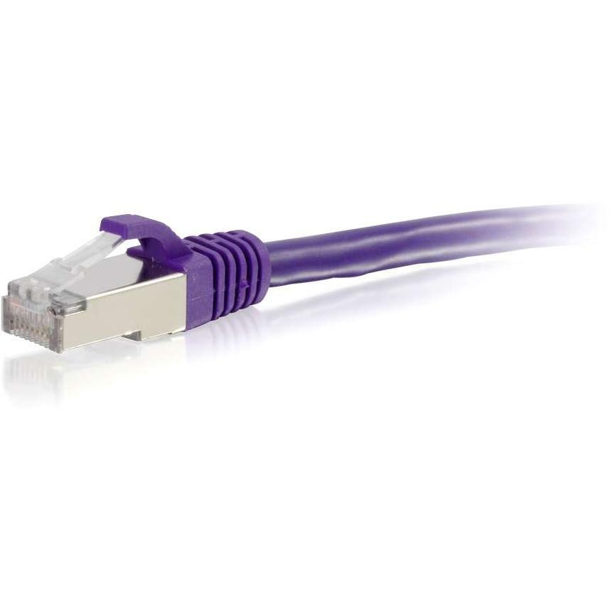 Cables To Go C2G Cat6 Snagless Shielded (STP) Network Patch Cable, Purple, 14FT