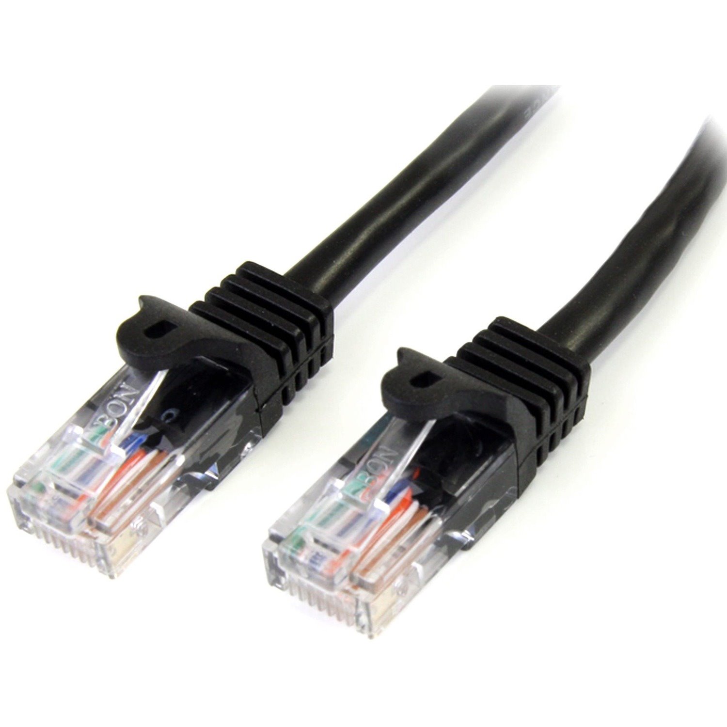 StarTech.com 1 m Black Cat5e Snagless RJ45 UTP Patch Cable - 1m Patch Cord