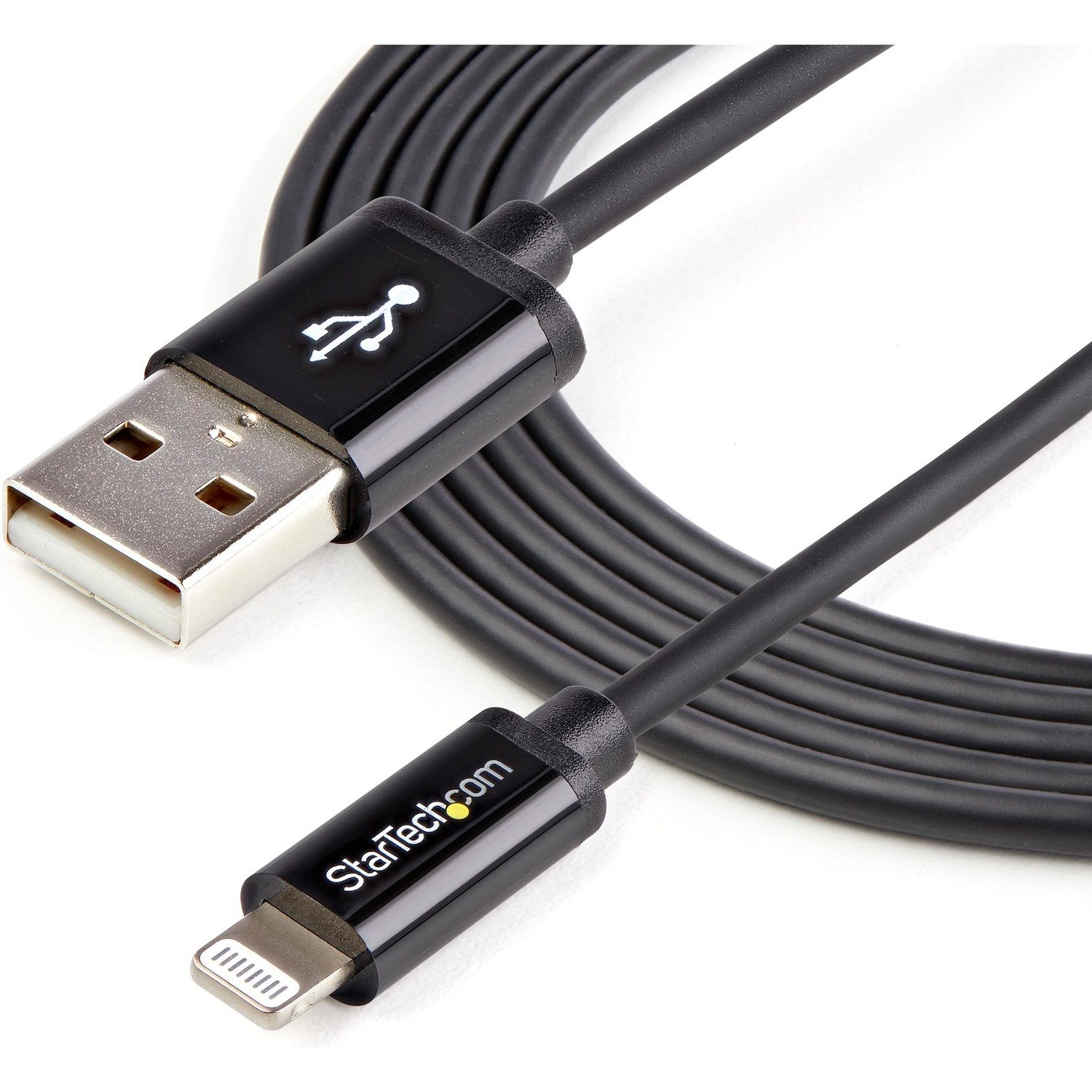 StarTech.com 2m (6ft) Long Black AppleÂ&reg; 8-pin Lightning Connector to USB Cable for iPhone / iPod / iPad