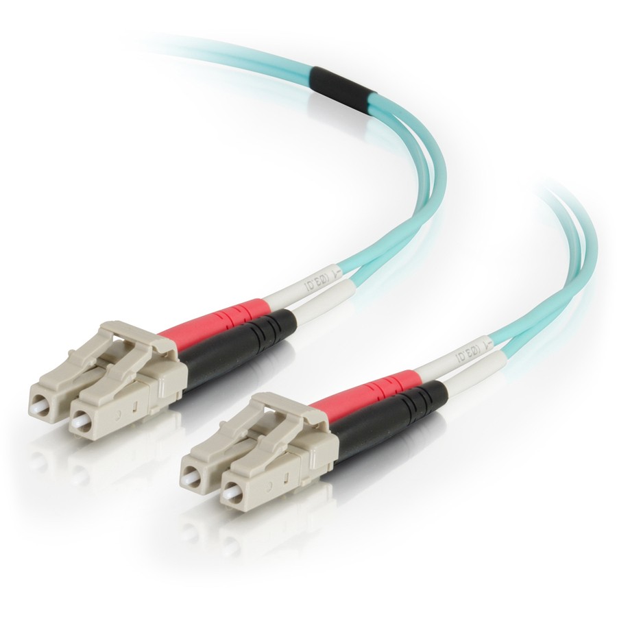 Cables To Go C2G LC-LC 50/125 Om4 Duplex Multimode PVC Fiber Optic Cable - Aqua, 10M
