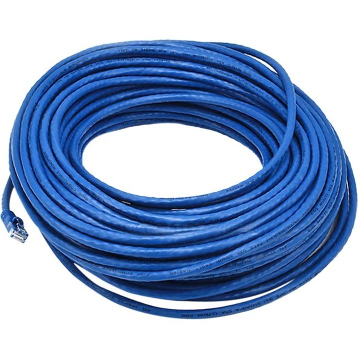 Monoprice Fullboot Cat5e Utp 24Awg 350MHz Snagless Copper Patch Cable, Blue, 100FT