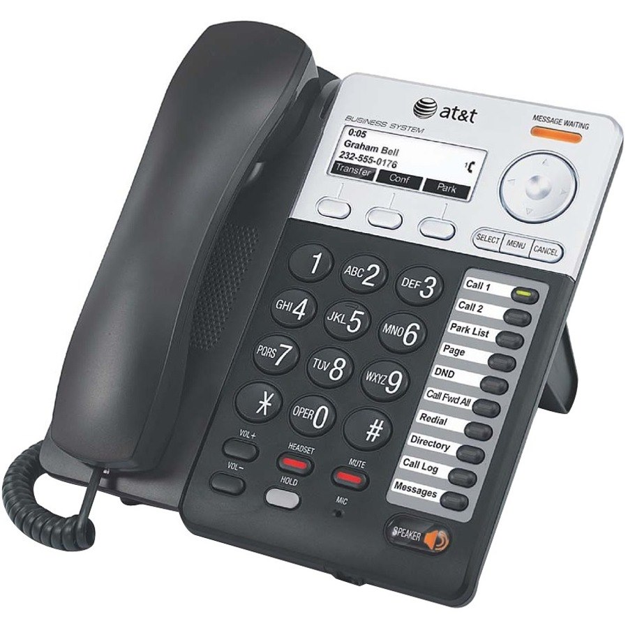 AT&T Synapse SB67025 IP Phone - Wall Mountable, Desktop - Charcoal, Silver