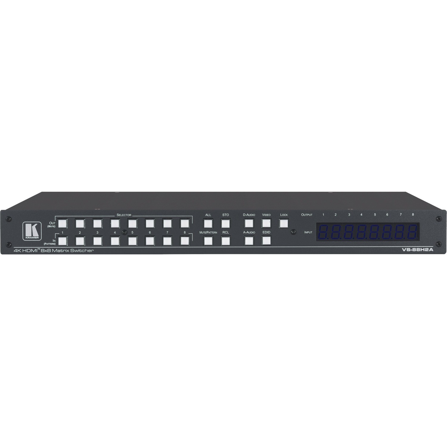 Kramer VS-88H2A 8x8 4K HDR HDCP 2.2 Matrix Switcher with Analog & Digital Audio Routing