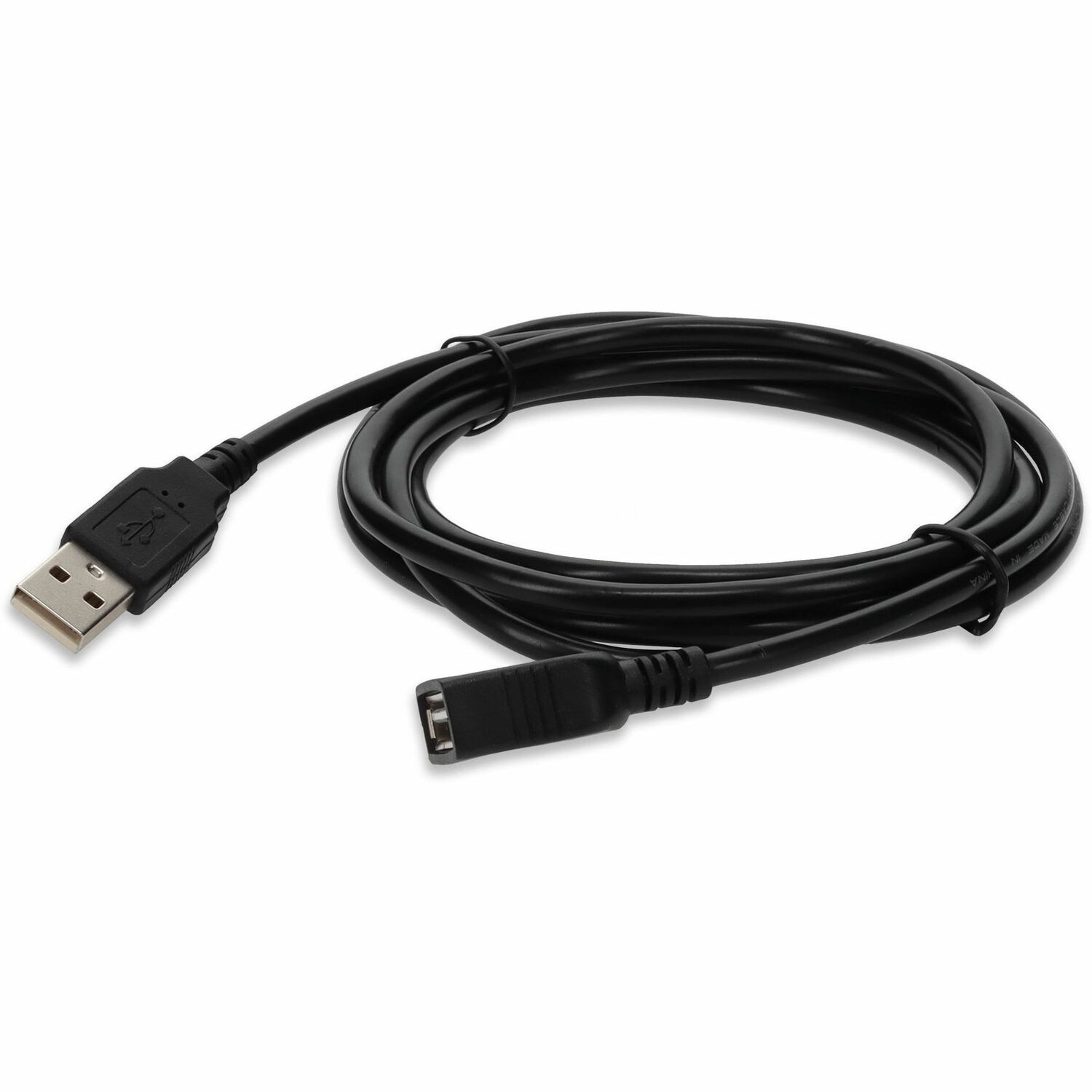 AddOn 15ft USB A 2.0 Male to Female Black Cable