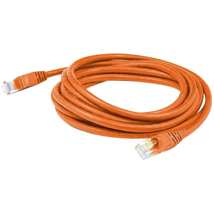 AddOn 6ft Orange CAT 6 PVC Ethernet Cable Snagless Bubble Boot RJ-45 M/M