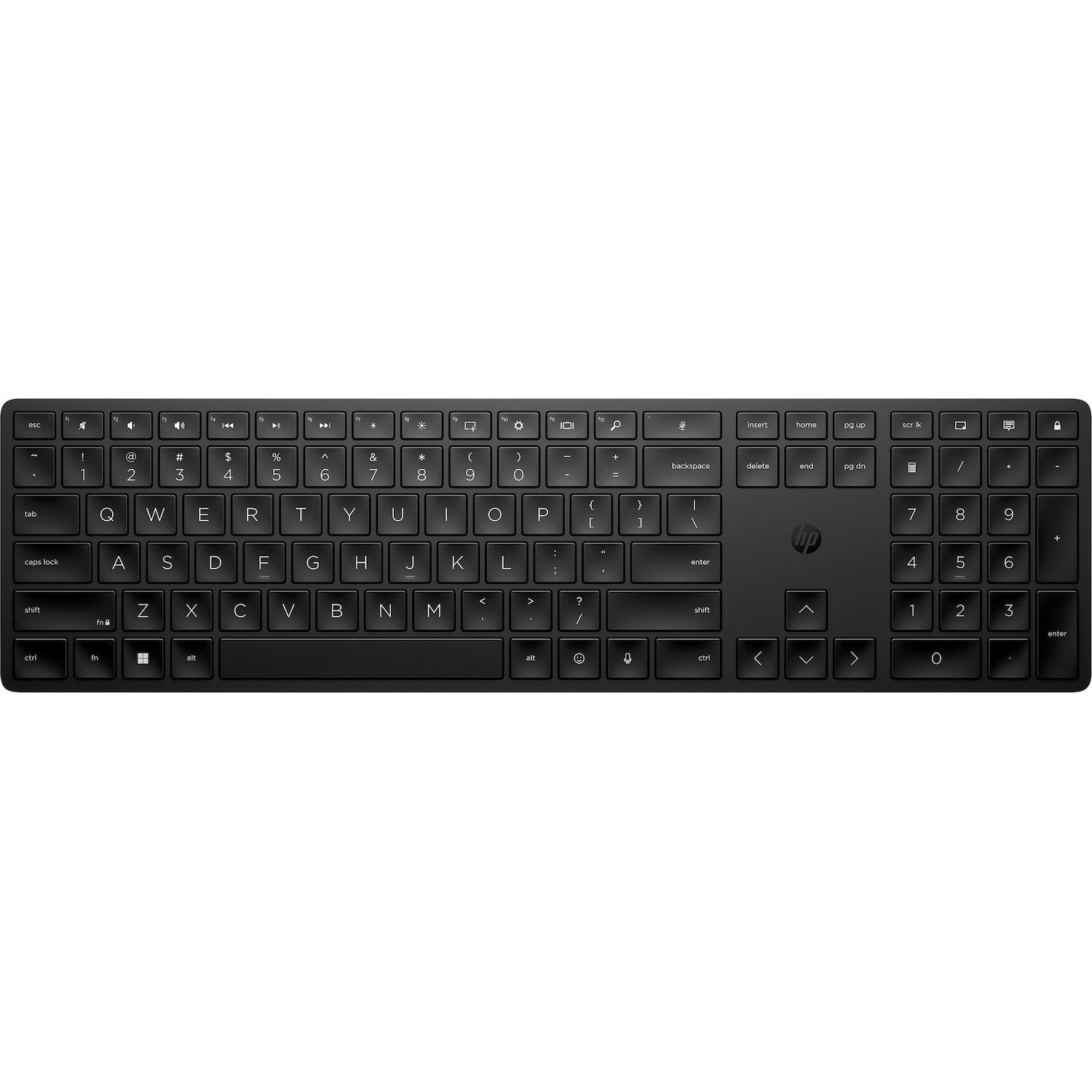 HP 455 Keyboard - Wireless Connectivity - USB Type A Interface - Black