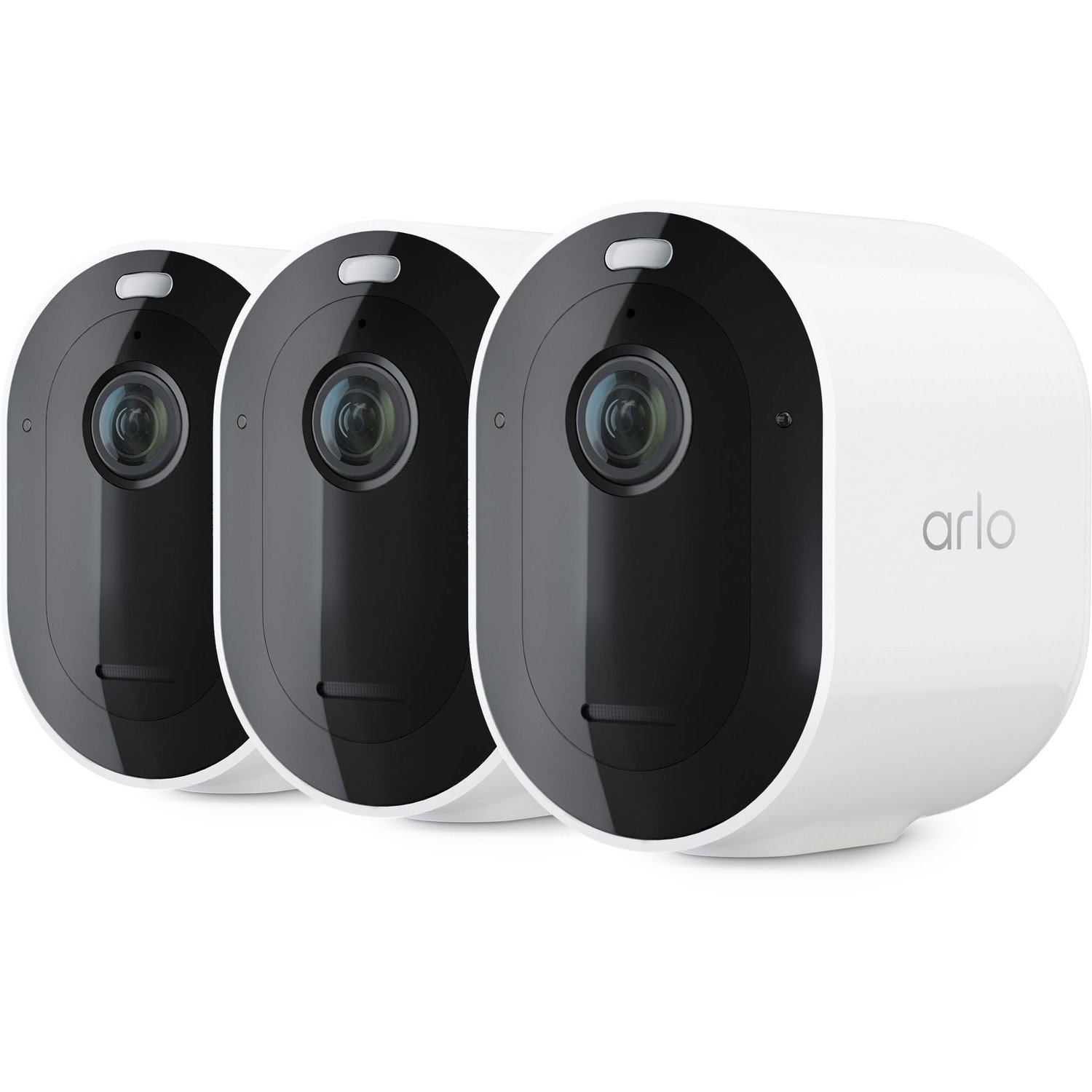 Arlo Pro 4 Spotlight Security Camera, 3 Pack, White - VMC4350P