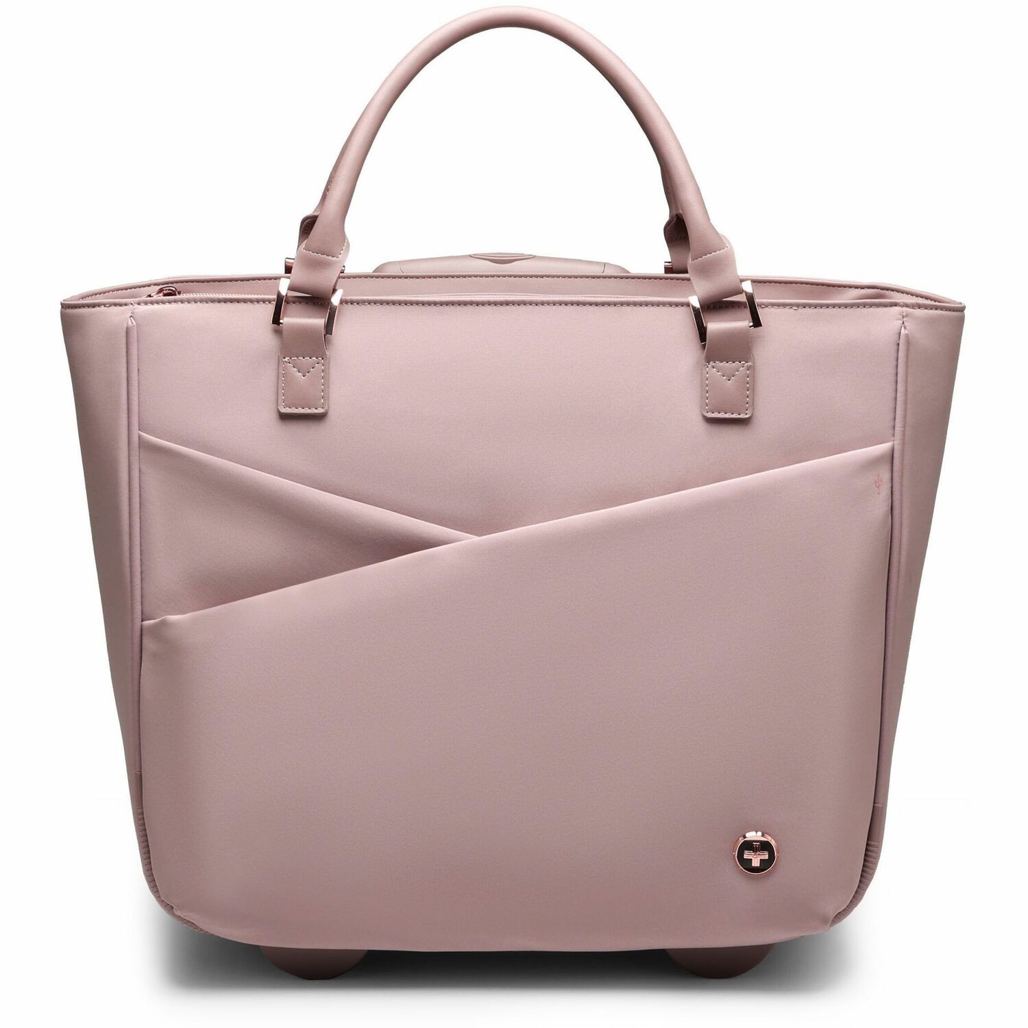 Swissdigital KATY ROSE NG Lotus Tote Cabin | LED - USB Charging Port, RFID Protection Pocket, LED Light, Eco-Friendly Fabric, Padded Laptop Compartment for 17" Laptop, Padded Tablet Compartment for 12.9" Tablet, Dedicated Powerbank Pocket