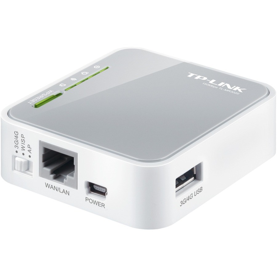 TP-LINK TL-MR3020 3G/4G Wireless N150 Portable Router, AP/WISP/Router Mode, Compatible with Selected ATT/Verizon/Sprint/T-Mobile USB Modems