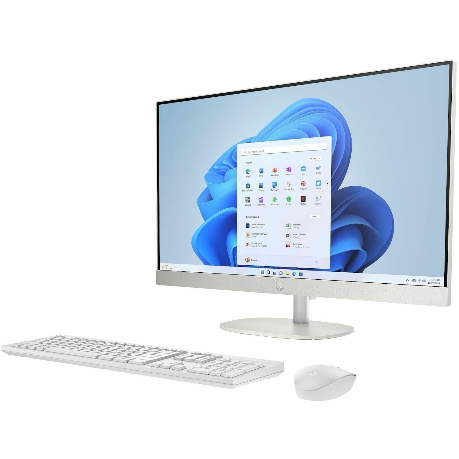 HP 24-cr0000a 24-cr0190 All-in-One Computer - AMD Ryzen 7 7730U - 16 GB - 512 GB SSD - 23.8" Full HD Touchscreen - Desktop - Shell White