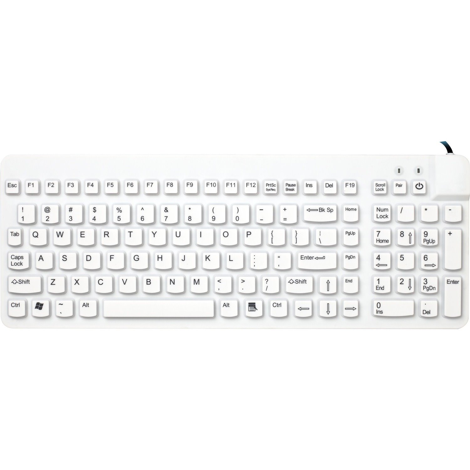 Man & Machine Really Cool LP Keyboard - Cable Connectivity - USB Interface - White