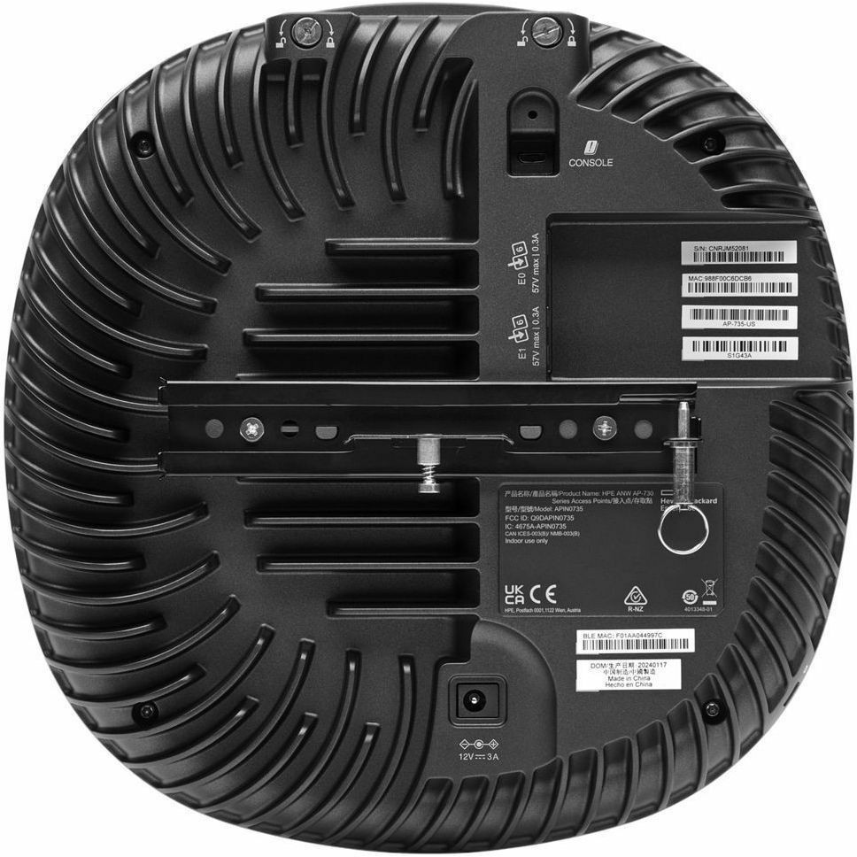 Aruba AP-735 Tri Band Wi-Fi 7 IEEE 802.11 a/b/g/n/ac/ax/be 9.30 Gbit/s Wireless Access Point - Indoor