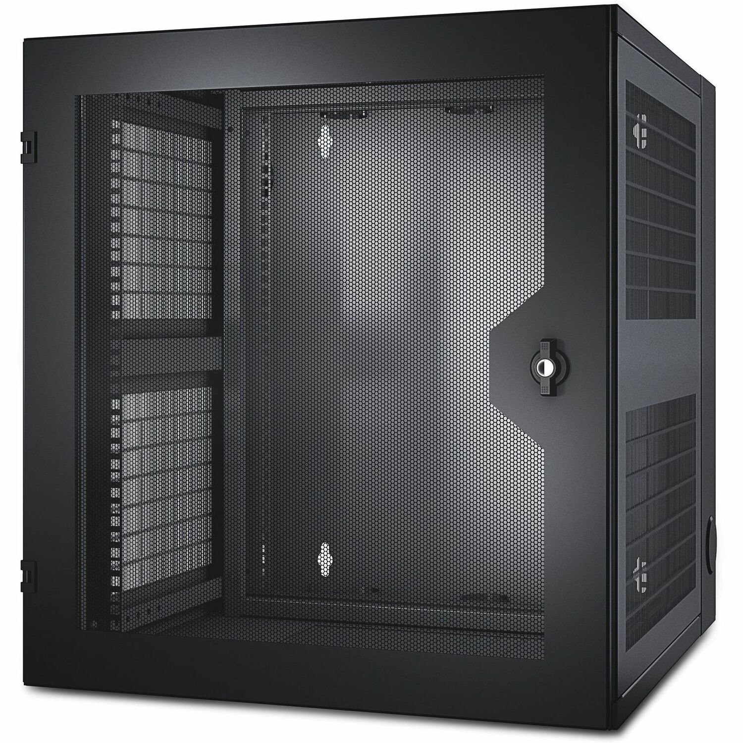 APC by Schneider Electric NetShelter WX 13U Wall Mountable Rack Cabinet for Networking, Airflow System - 482.60 mm Rack Width - Black