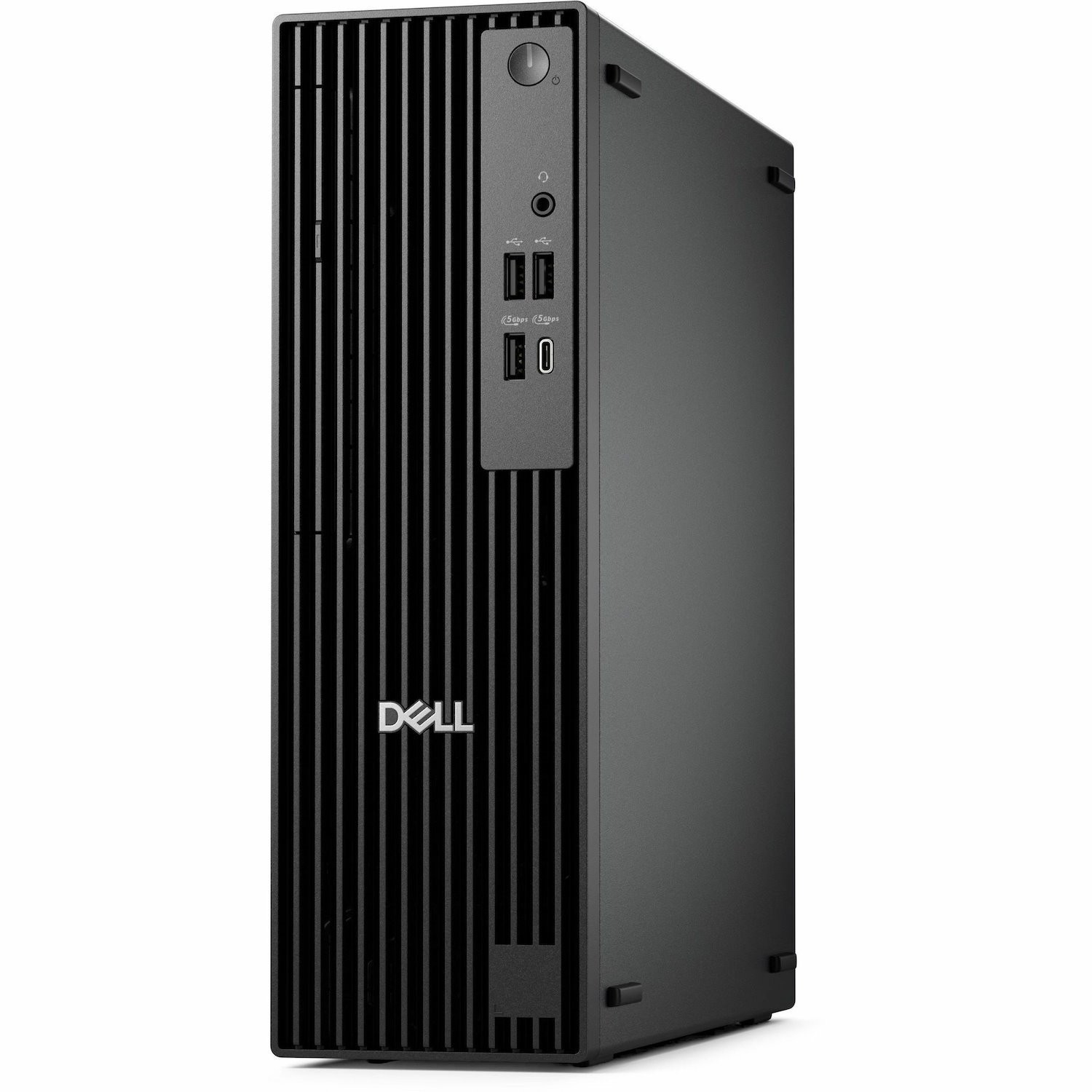 Dell Pro Slim QCS1255 Desktop Computer - AMD Ryzen 5 8500G - 16 GB - 512 GB PCI Express NVMe 4.0 SSD - Slim PC - Standard Black
