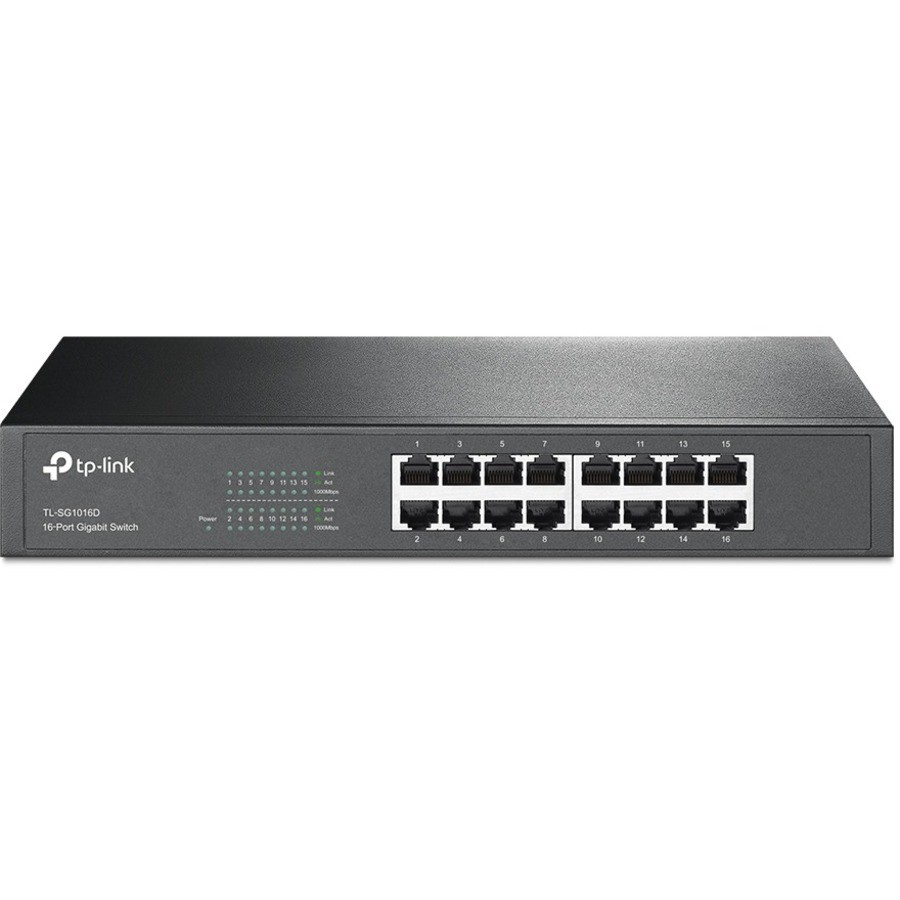 TP-Link TL-SG1016D 16 Ports Ethernet Switch - Gigabit Ethernet - 10/100/1000Base-T