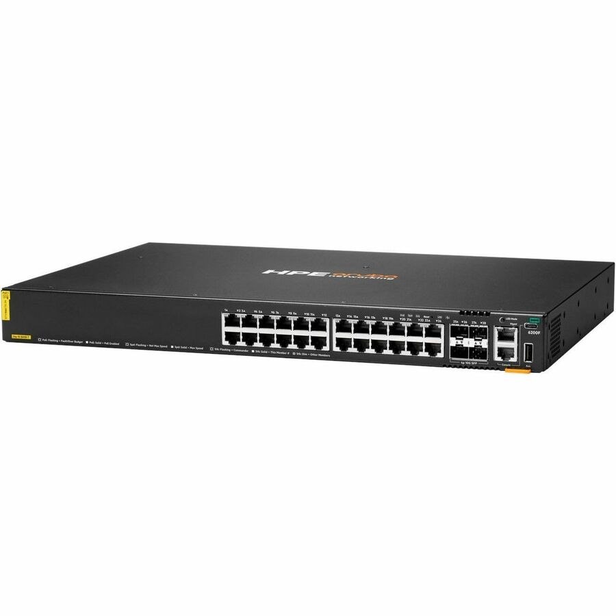 Aruba Aruba Networking CX 6200F 24G Class-4 PoE 4SFP+ 370W Switch
