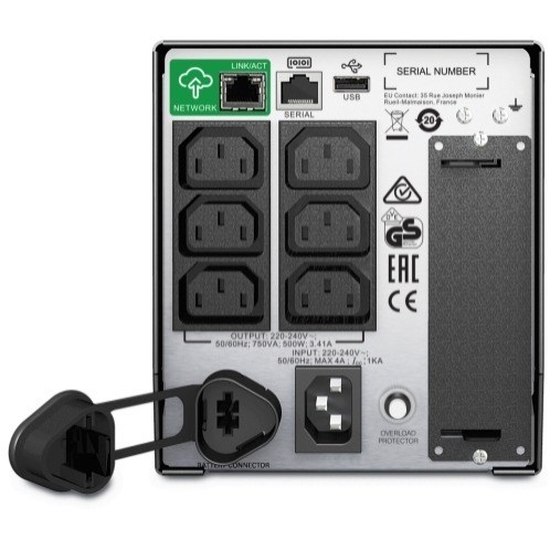 APC by Schneider Electric Smart-UPS Line-interactive UPS - 750 VA/500 W