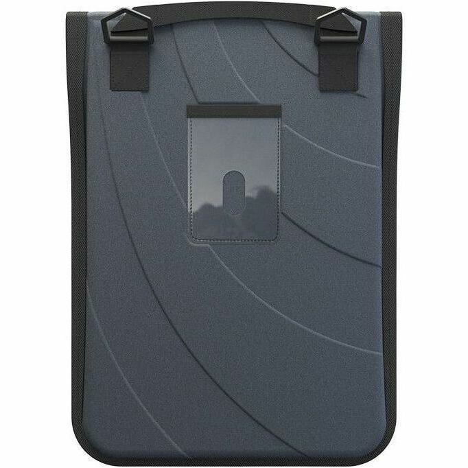EVA Sleeve for Laptop/ Chromebook w/ Pocket, Shoulder Strap & ID Window , 13/14" Black Fabric