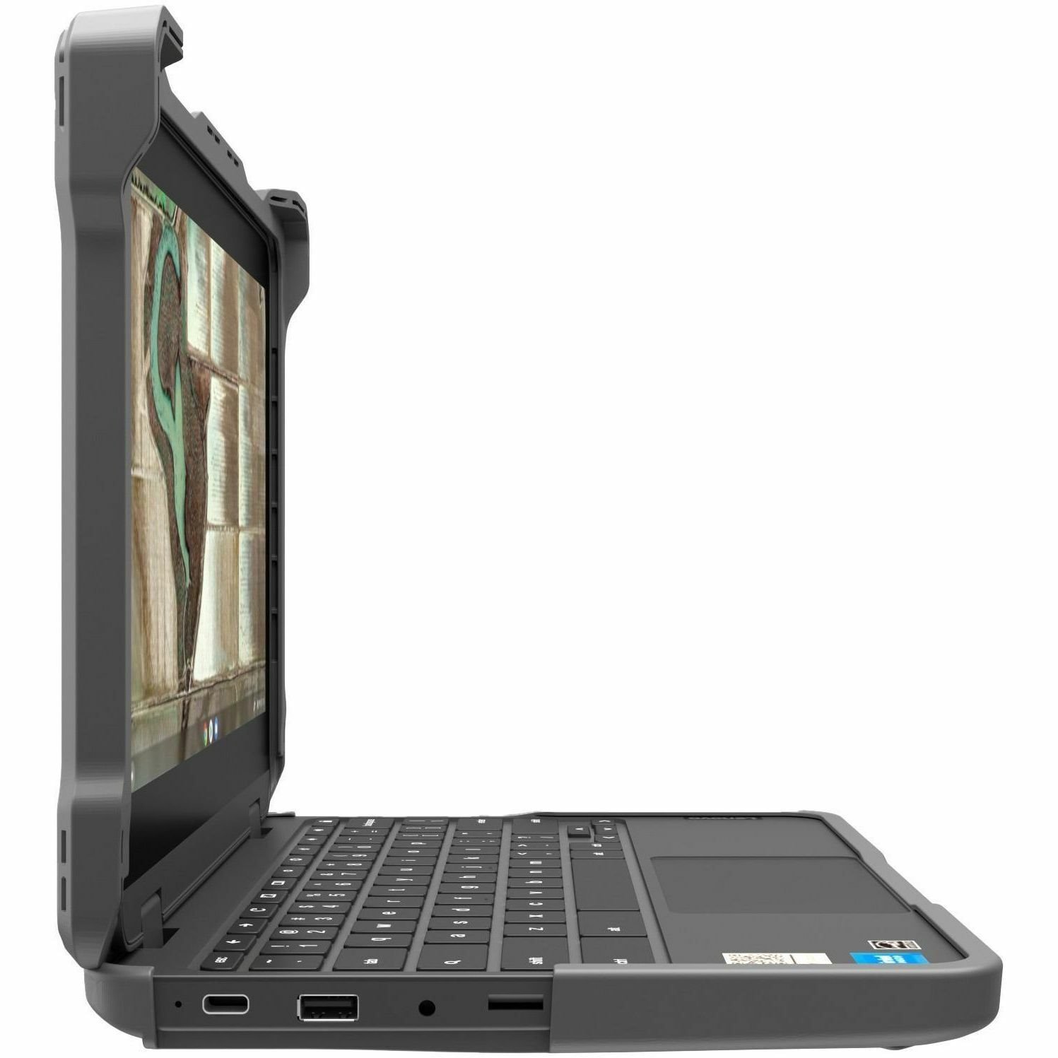 MAXCases Extreme Shell-F Slide Case for Dell 3100/3110 Chromebook 2:1 Convertible 11.6" (Gray/Clear)