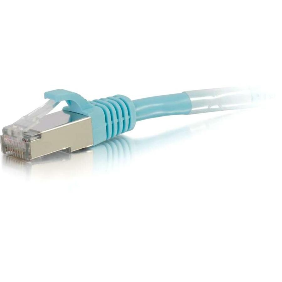Cables To Go C2G Cat6a Snagless Shielded (STP) Network Patch Cable - Aqua, 12FT