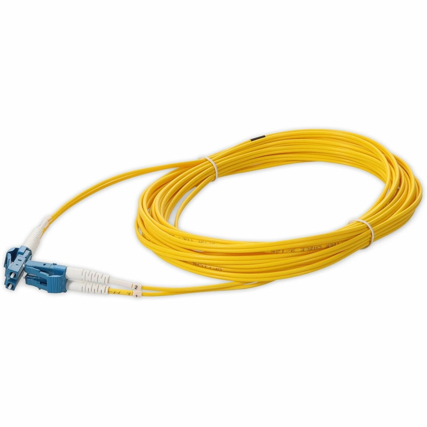 AddOn 5m LC to LC Yellow OS2 Duplex OFNR (Riser-Rated) SMF Fiber Patch Cable