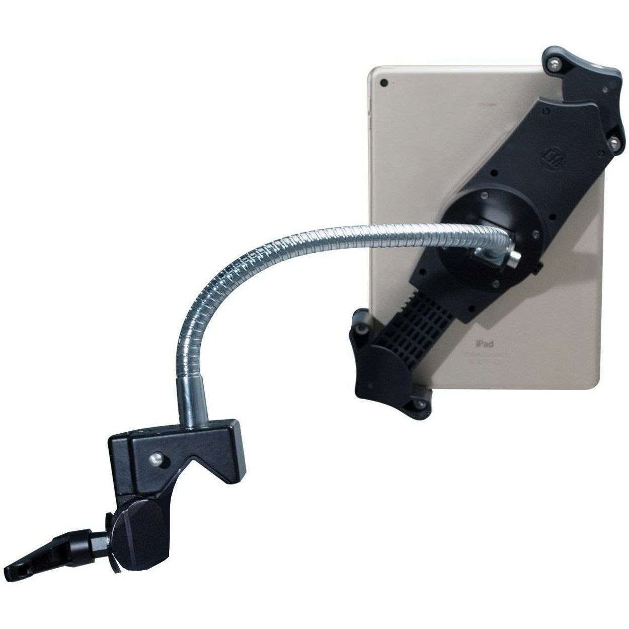 CTA Digital Heavy-Duty Gooseneck Clamp Stand for 7-14 Inch Tablets, including iPad 10.2-inch (7th/ 8th/ 9th Generation)