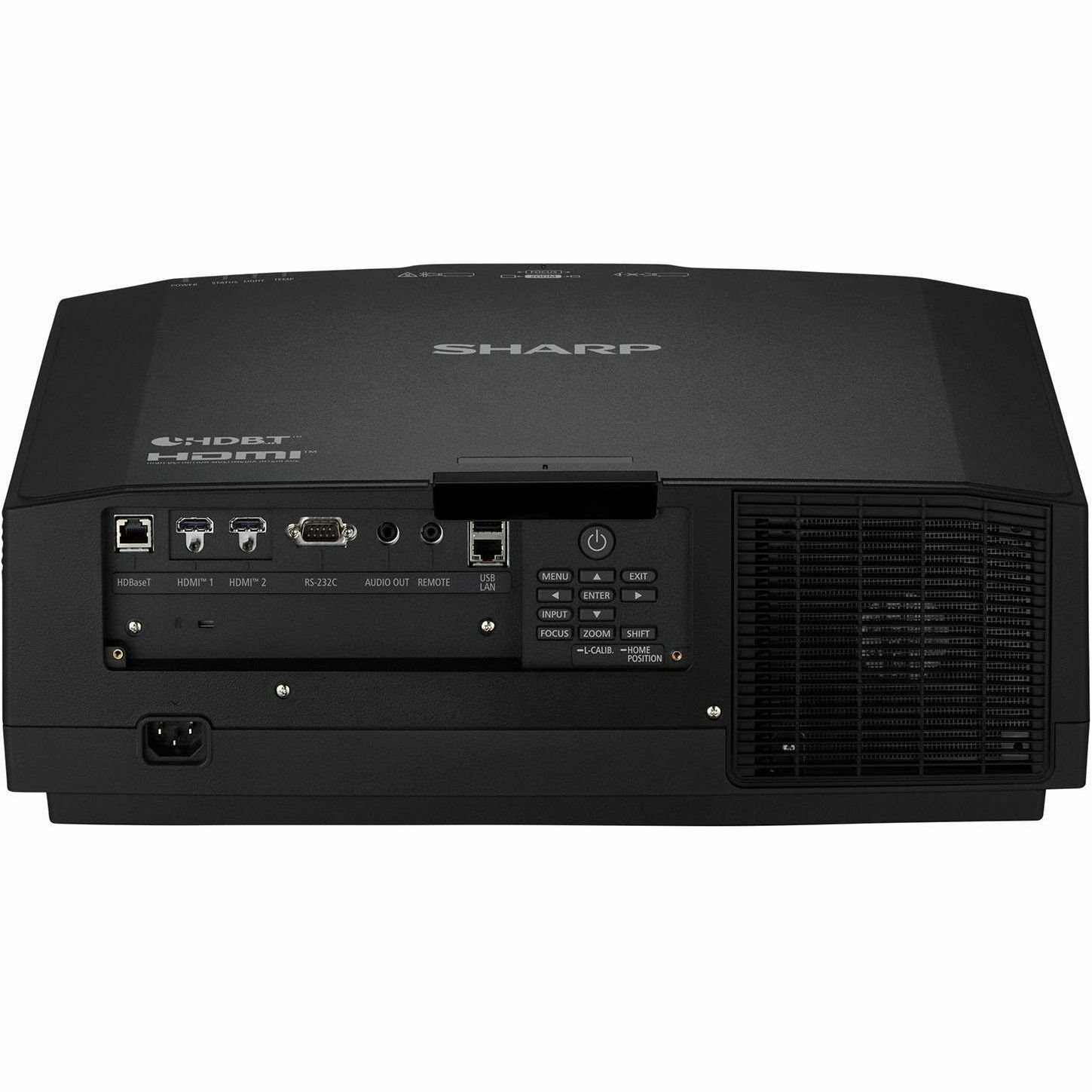 Sharp NEC Display Professional V801U 3D Standard Throw 3LCD Projector - 16:10 - Ceiling Mountable - Black