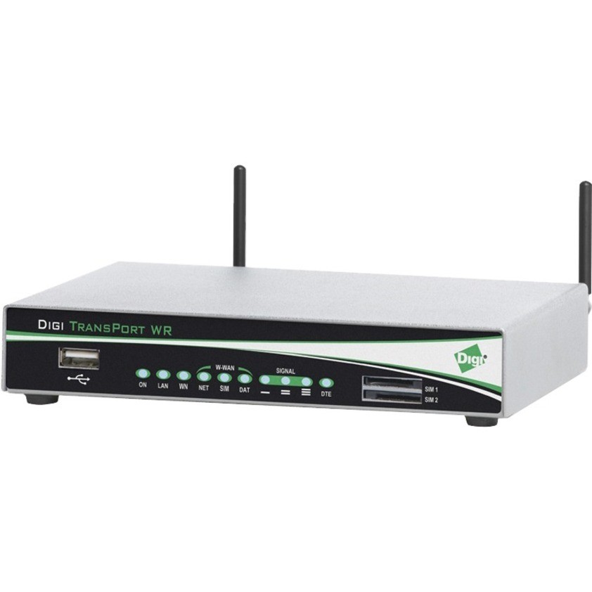 Digi TransPort WR41 Wi-Fi 4 IEEE 802.11a/b/g/n Cellular Modem/Wireless Router