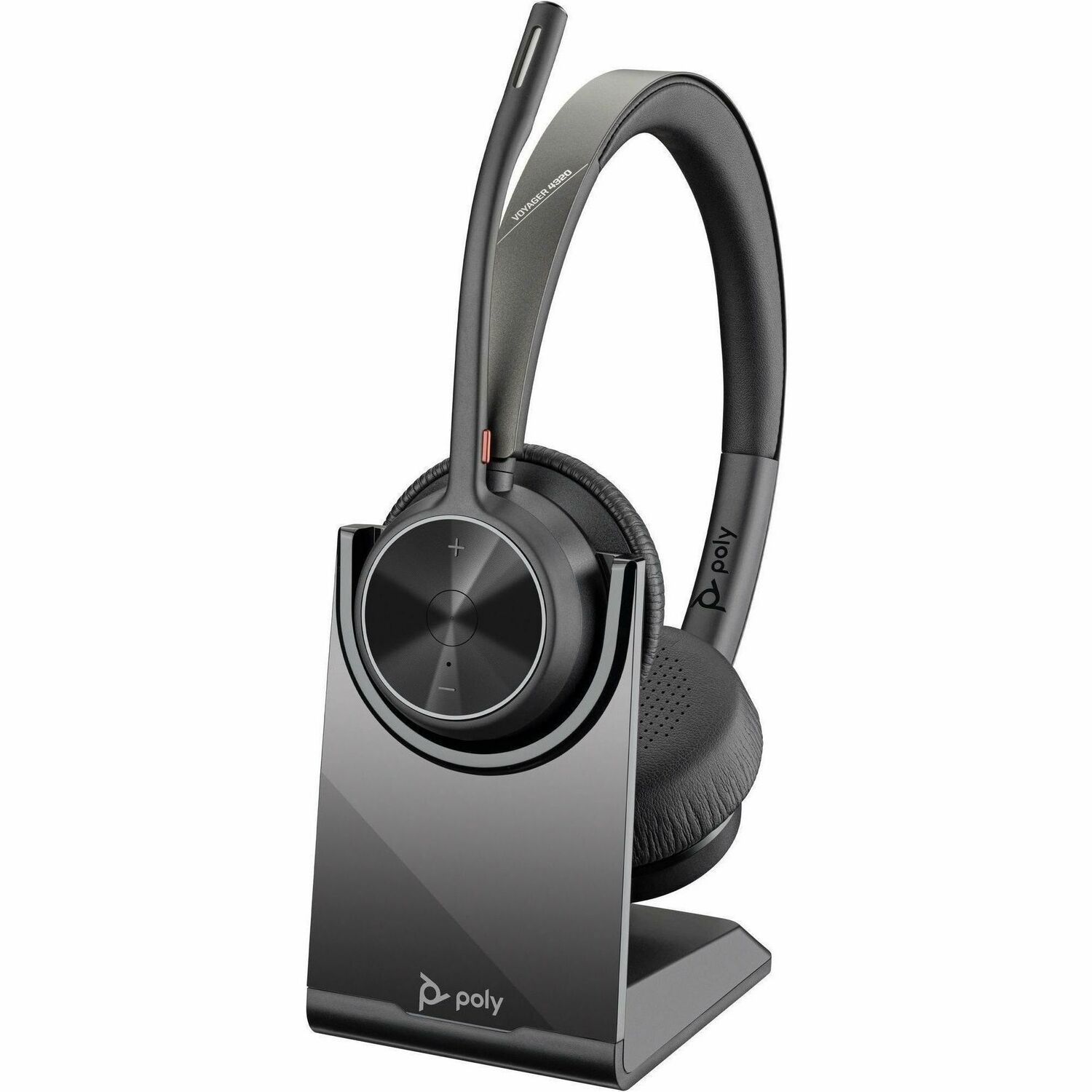 Poly Voyager 4300 UC 4320 Wired/Wireless On-ear, Over-the-head Stereo Headset - Black