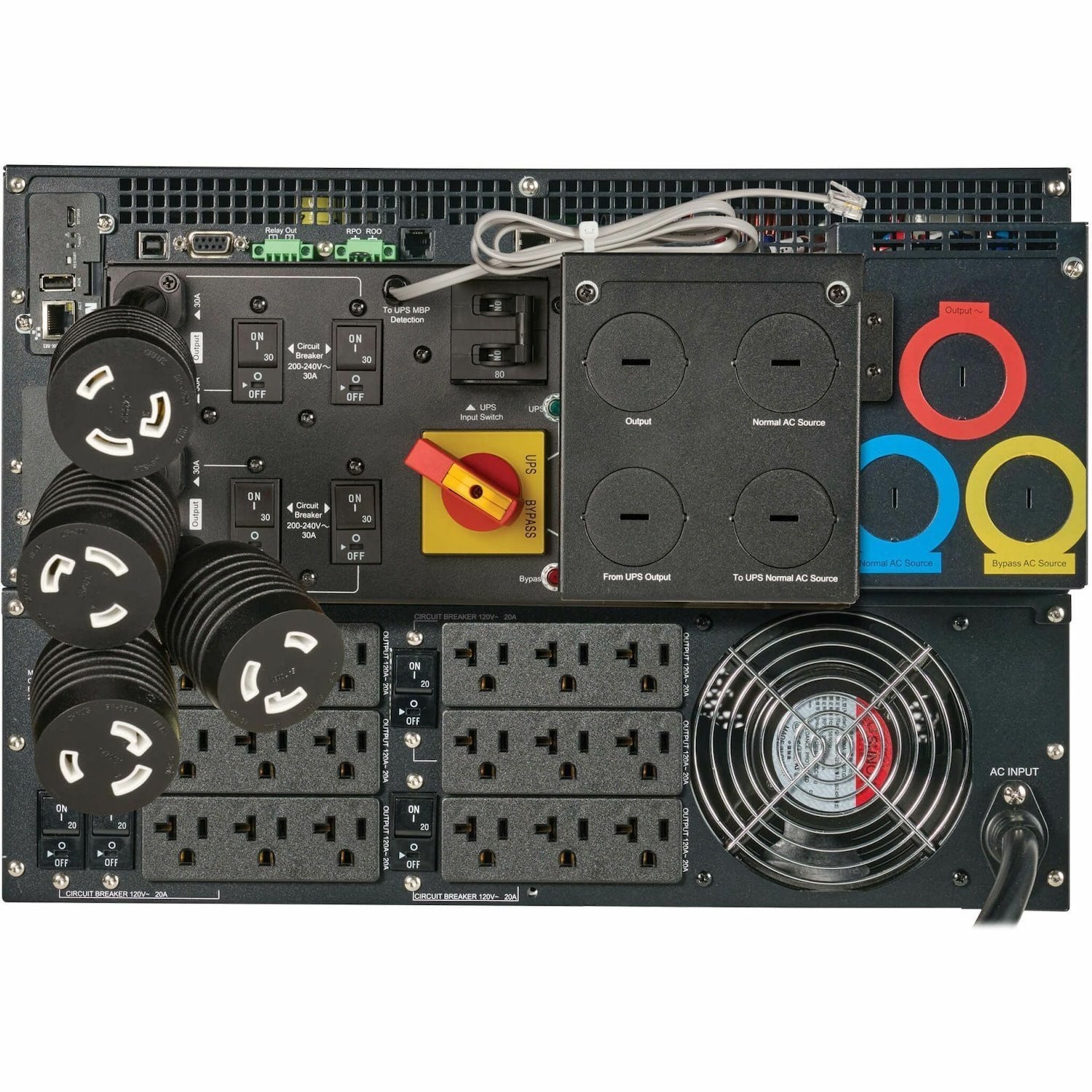 Eaton 9PX G2 8000VA 8000W 208/120V Online Double-Conversion UPS - Hardwired Input, 18x 5-20R and 3x L6-30R Outlets, Cybersecure Network Card, Maintenance Bypass, Extended Run, 7U Rack/Tower