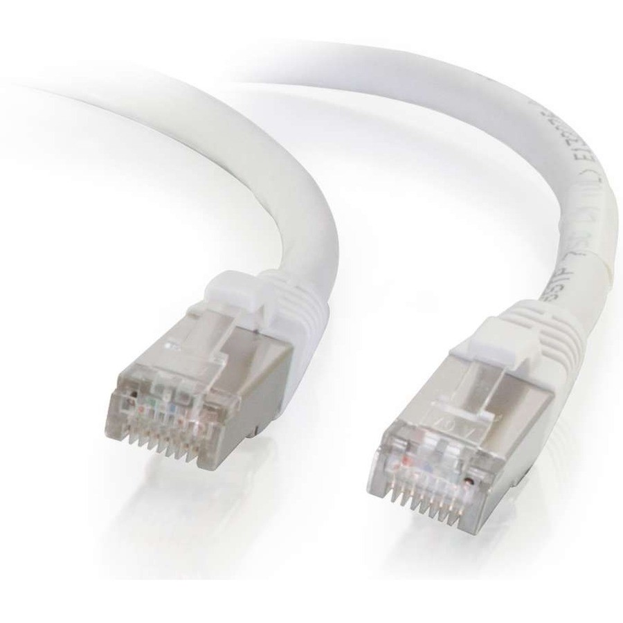 Cables To Go C2G Cat6 Shielded STP Snagless Patch Cable, White, 35FT