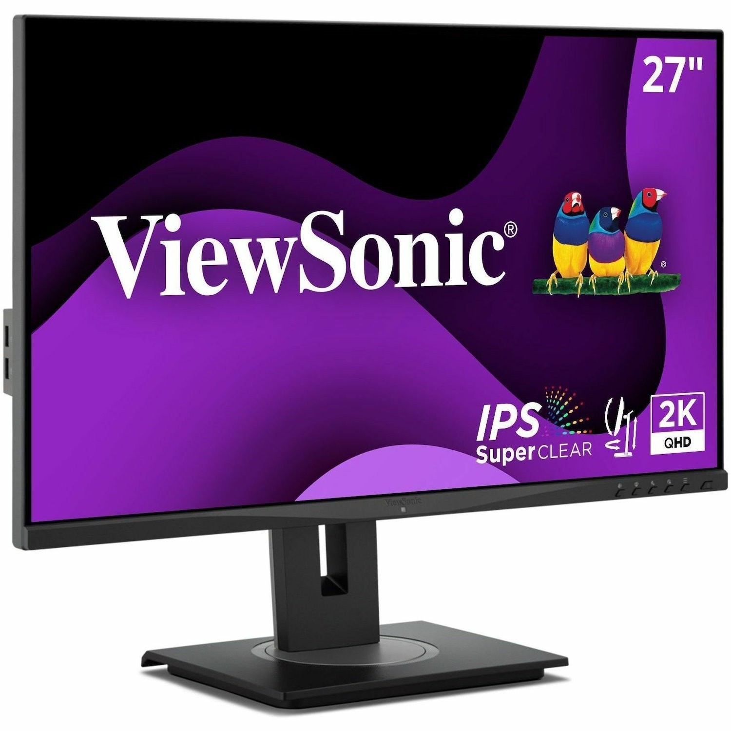 ViewSonic VG2748A-2K 27 Inch 1440p Monitor, IPS with Ambient Light Sensor and Privacy Alert for Smooth Home and Office Productivity, Advanced Ergonomics, HDMI, USB Hub, and DisplayPort Inputs