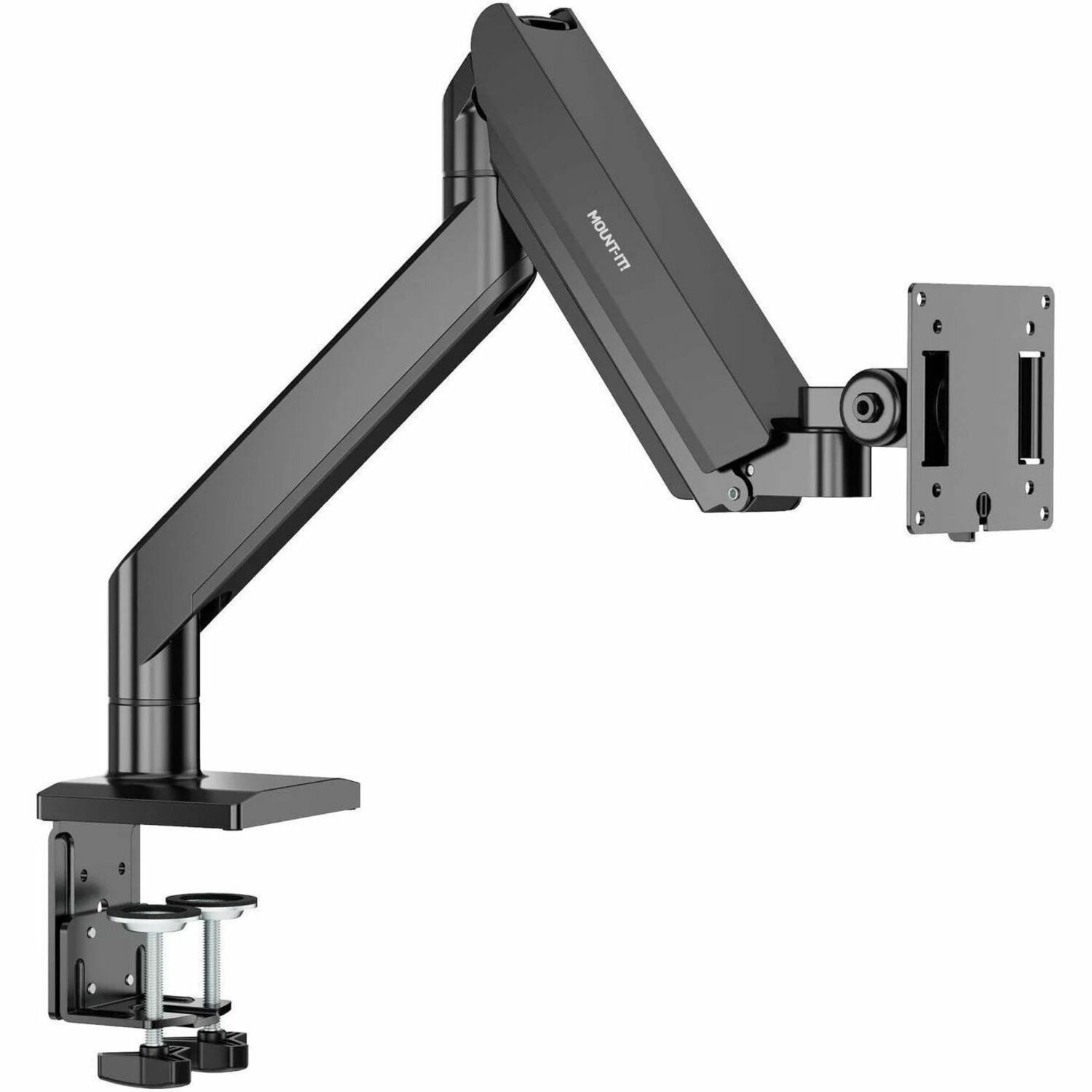 Mount-It! Heavy-Duty Single Monitor Desk Mount With Gas Spring Arm For Ultrawide Displays Up To 57"