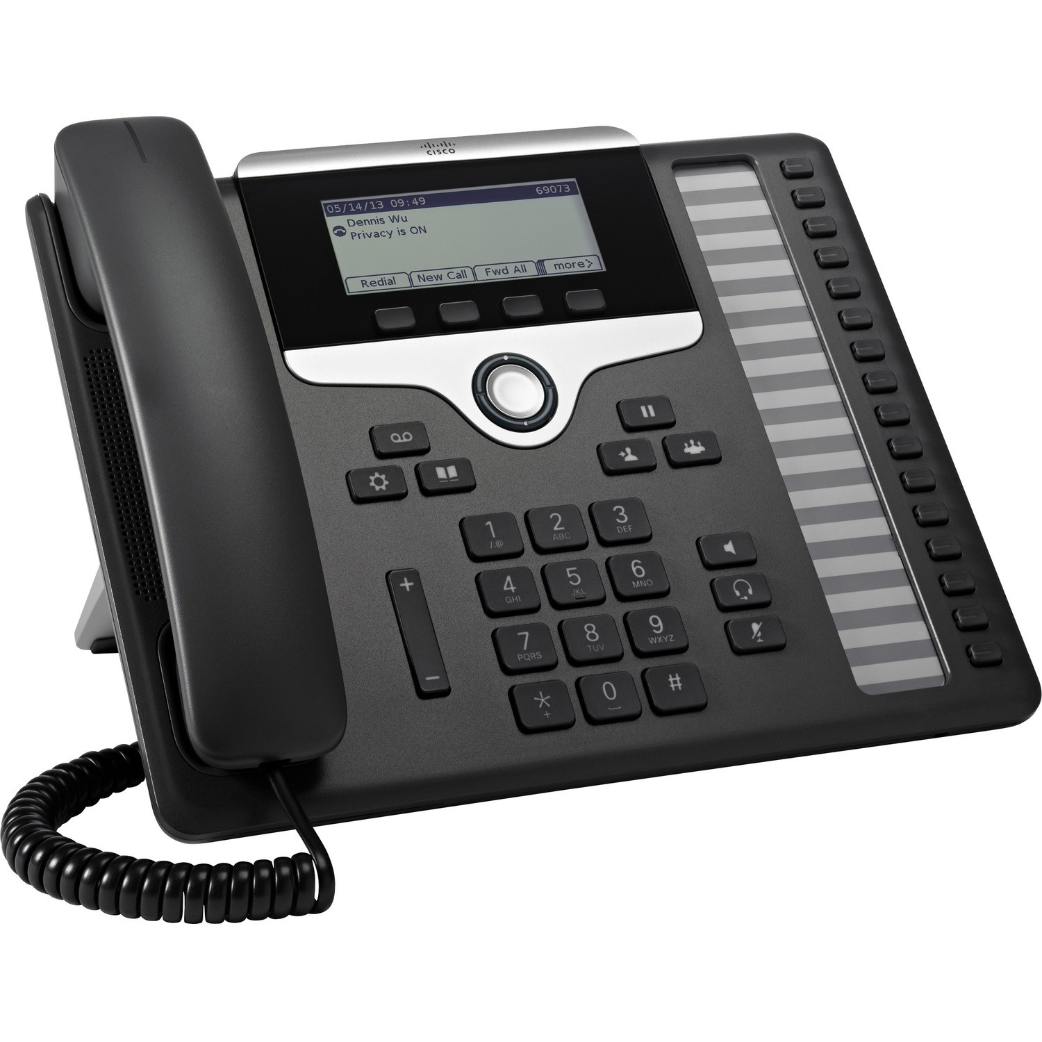 Cisco 7861 IP Phone - Corded - Corded - Wall Mountable, Desktop - Charcoal