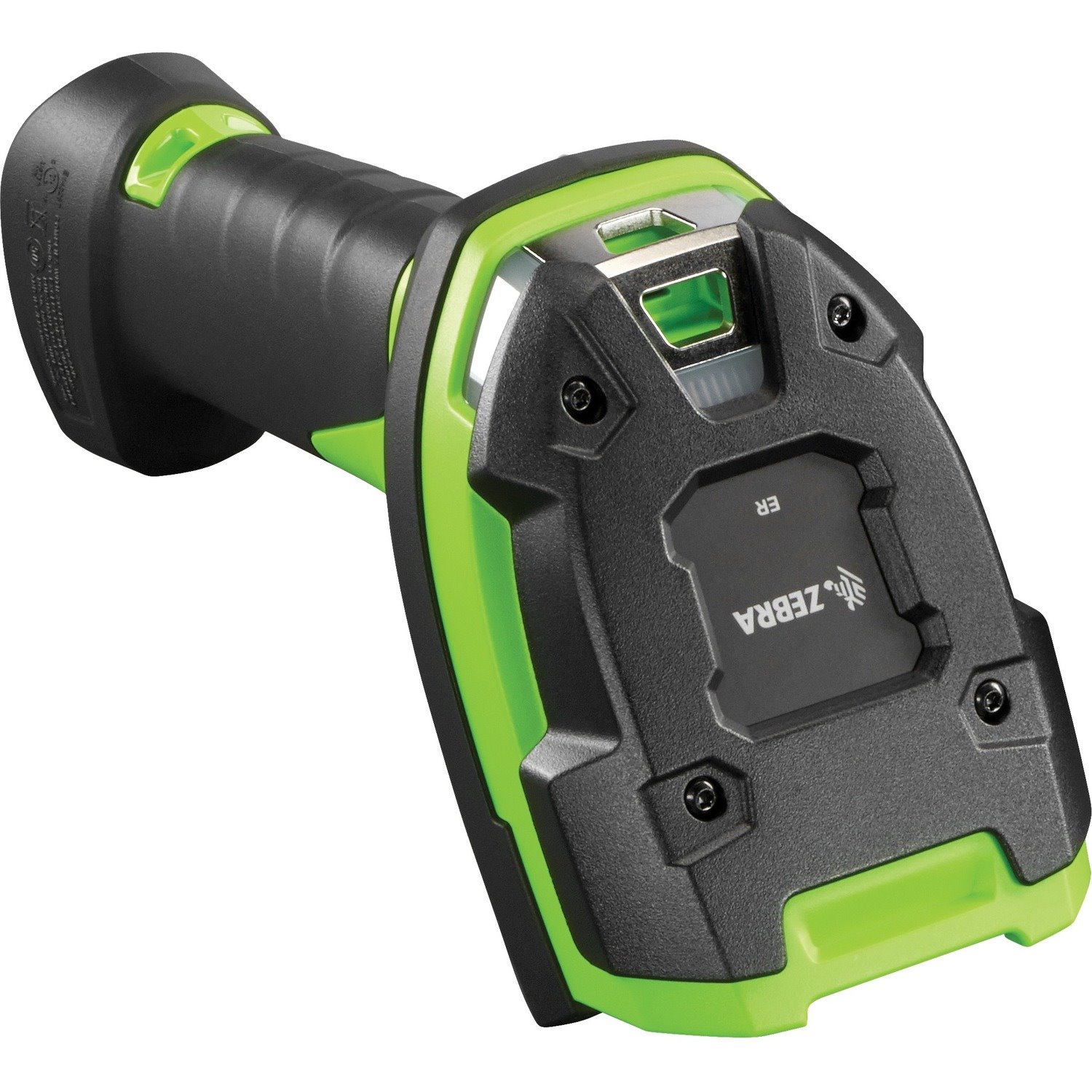 Zebra DS3608-ER Rugged Industrial, Warehouse Handheld Barcode Scanner - Cable Connectivity - Industrial Green