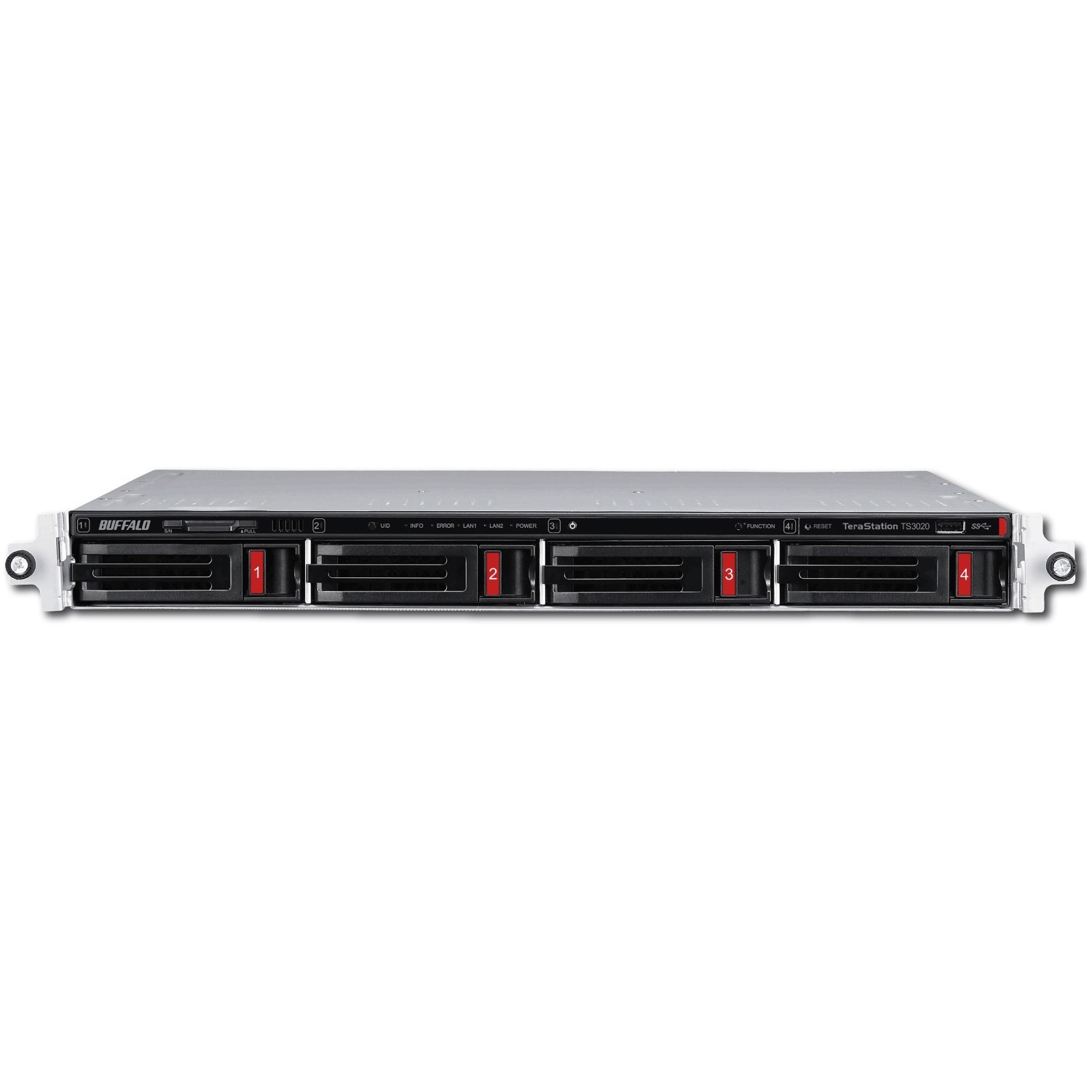 BUFFALO TeraStation 3420 4-Bay SMB 4TB (2x2TB) Rackmount NAS Storage w/ Hard Drives Included