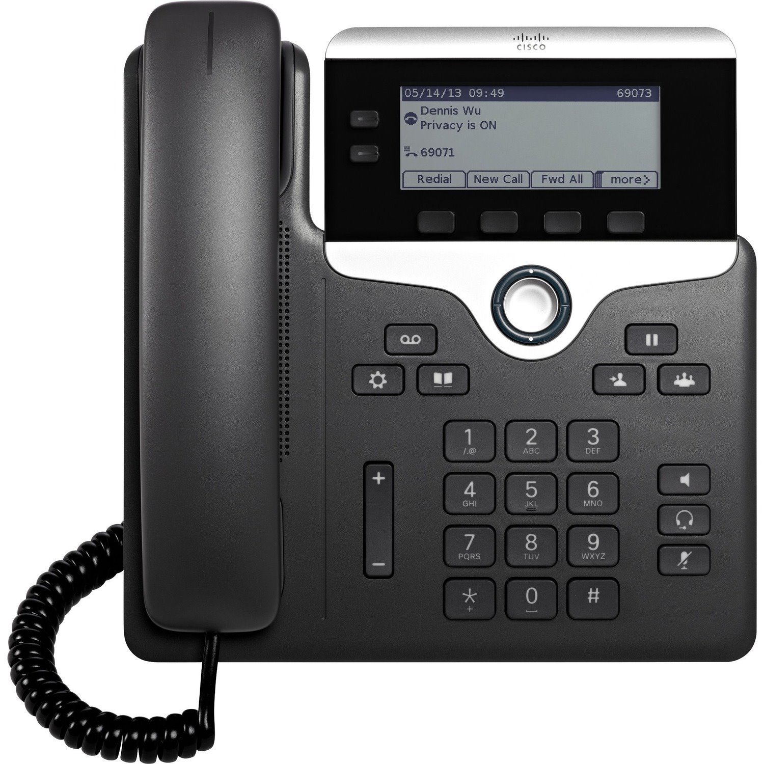 Cisco 7821 IP Phone - Corded - 3 Multiple Conferencing - Wall Mountable - Black