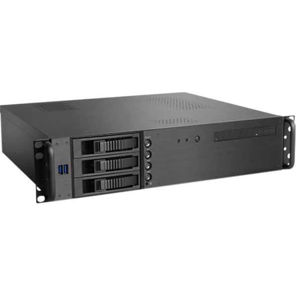 iStarUSA 2U Compact 3 x 3.5" Bay Hotswap microATX Chassis Black