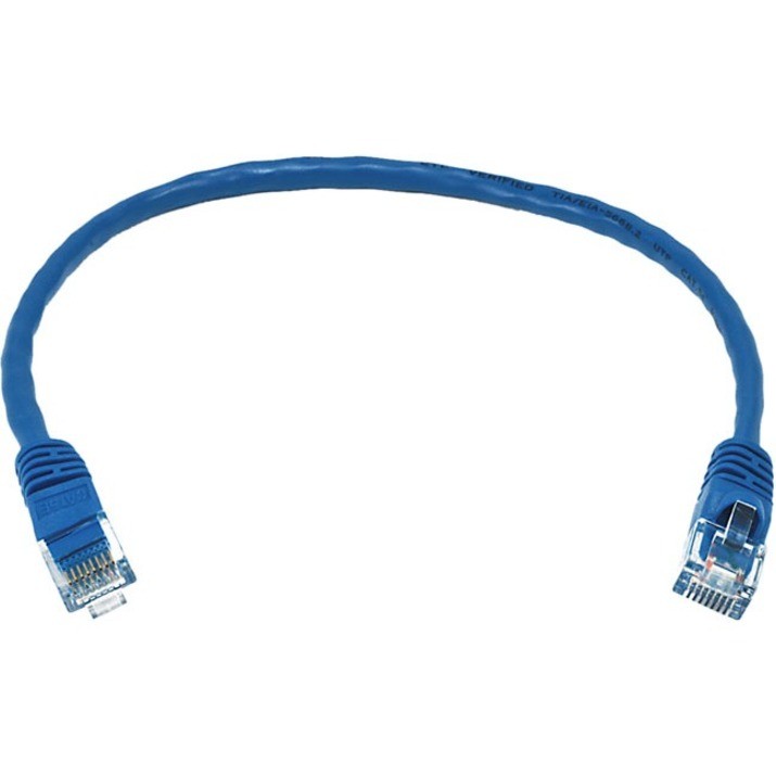 Monoprice Cat6 550MHz Utp Snagless Pure Bare Copper Wire Patch Cable, Blue, 1FT