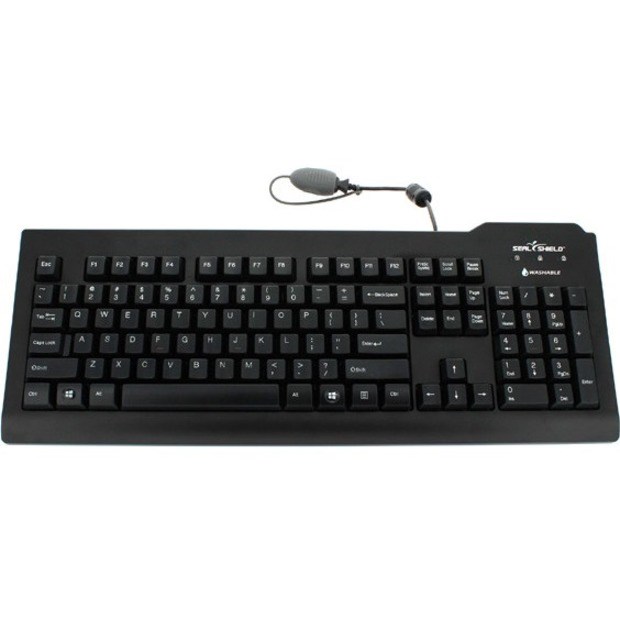 Seal Shield Silver Seal SSKSV207L Keyboard - Cable Connectivity - USB Interface - English (US) - Black