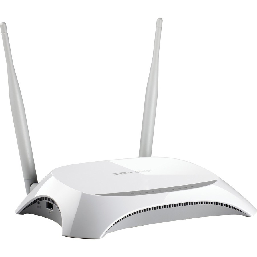 TP-LINK TL-MR3420 Wireless N300 3G/4G Router, 2.4Ghz 300Mbps, Compatible with UMTS/HSPA/EVDO USB Modem, 2x 5dBi antennas