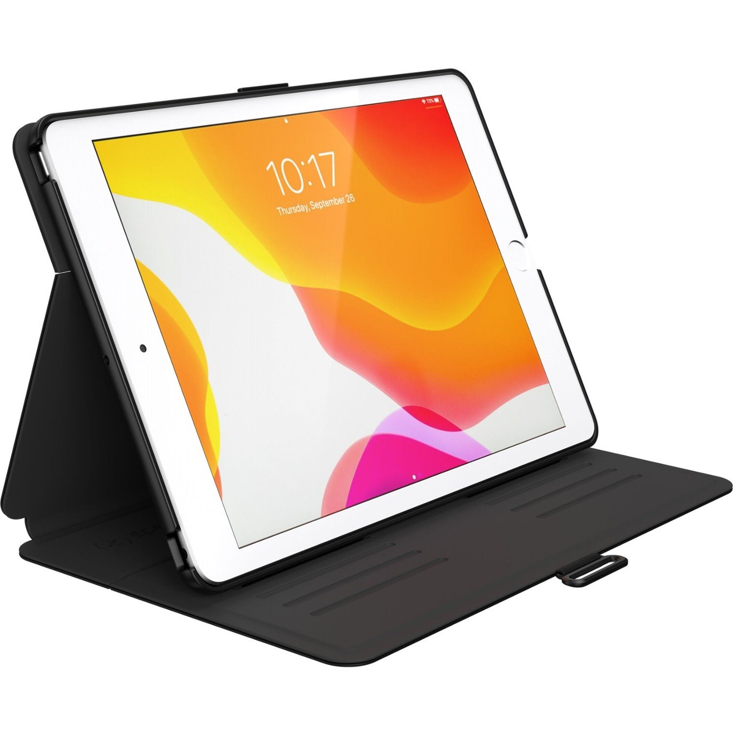 Speck Balance Folio Carrying Case (Folio) for 10.2" Apple iPad Tablet, Apple Pencil - Black