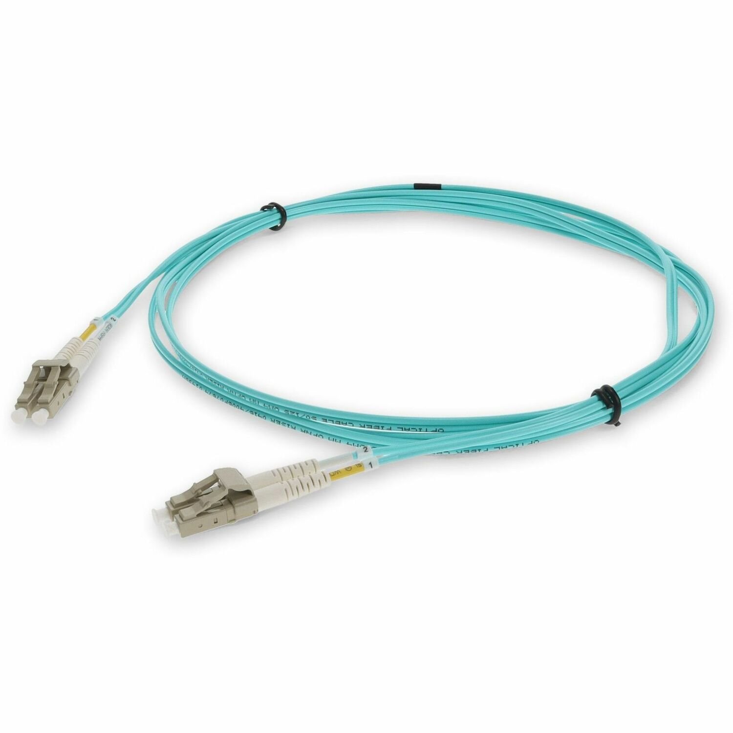 AddOn 6m LC to LC Aqua OM4 Duplex OFNR (Riser-Rated) Fiber Patch Cable
