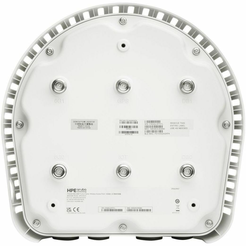 Aruba AP-674 Tri Band Wi-Fi 6E IEEE 802.11ax 3.90 Gbit/s Wireless Access Point - Outdoor