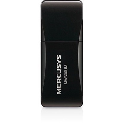 Mercusys MW300UM IEEE 802.11b/g/n Single Band Wi-Fi Adapter for Computer/Notebook