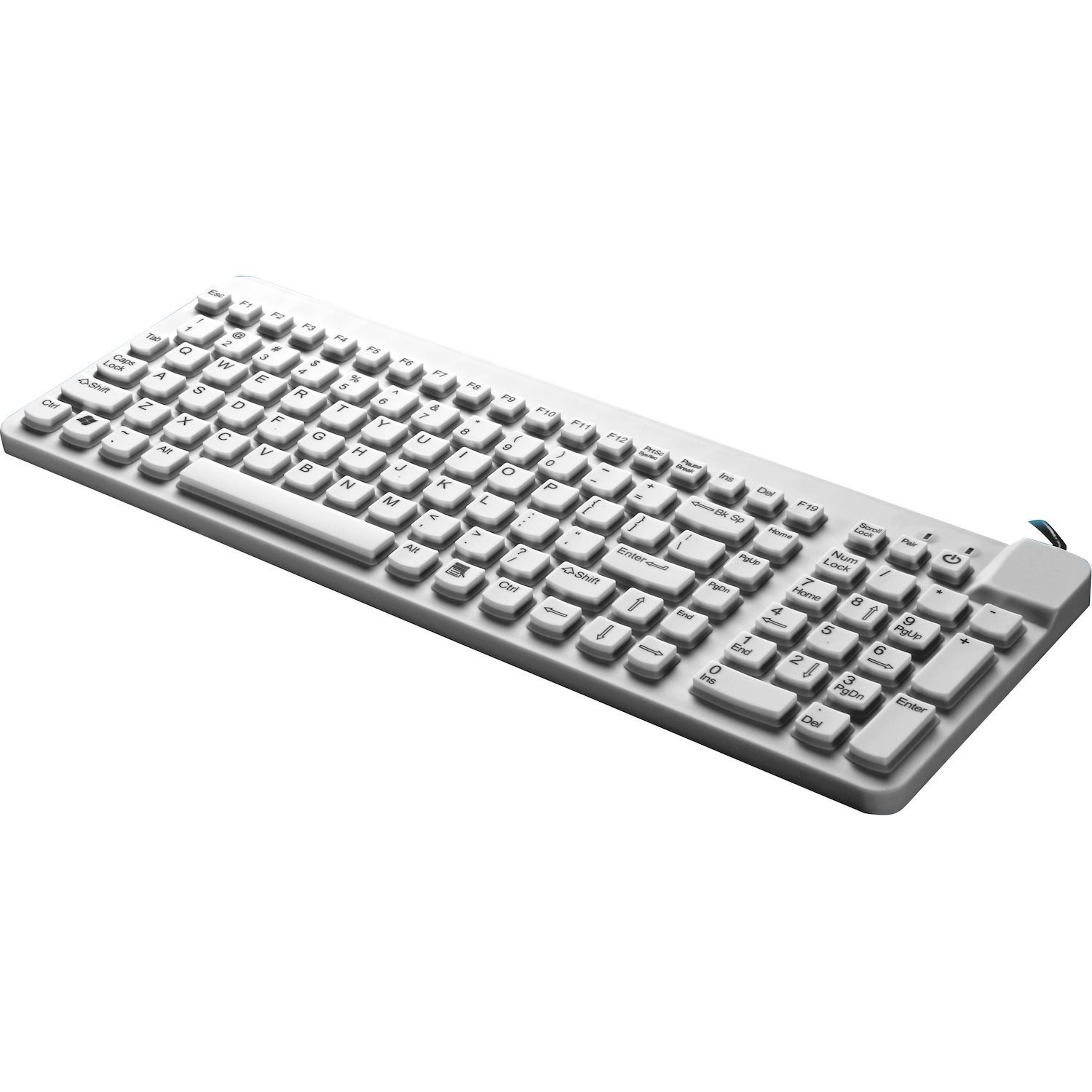 Man & Machine Really Cool LP Keyboard - Cable Connectivity - USB Interface - White