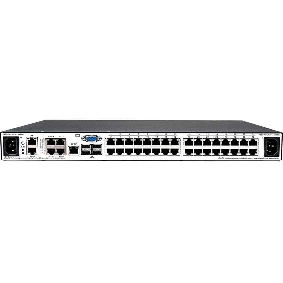 Vertiv Avocent MPU, 32-Port, 4 Digital KVM paths, TAA Compliant, Dual AC Power Supply